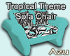 Teal and Zebra Chair