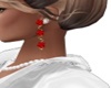 Iri earrings red rose