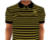 Gold Striped Polo Shirt