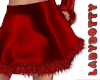 Red fur skirt