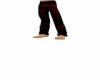 red and black man pants