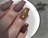 Brown & Golden Nails