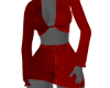 red denim set