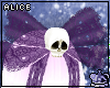 Violet Skull Bow