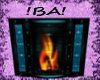 !BA! teal wall fireplace
