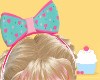 Kid Cupcake Hair Bow