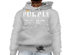 Grey purple brand hoodie