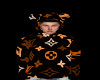Orange Lv hoodie (m)