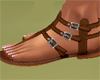 Leather Sandals- Brown