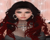 Cabelo Mechas vermelhas
