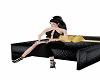gold and black couch