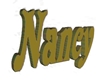 !Em Gold Nancy 3D Sign