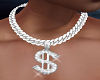 Silver Money Necklace