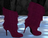 Suede Burgundy Boots