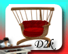 D2k-Red/Wood basketchair