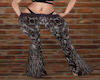 leather skull flares