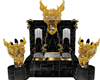 Glass gold Dragon throne