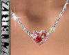 Necklace - Heart Roses S