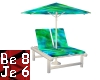 Blue/Green Chaise Lounge