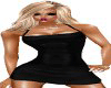 Black Satin Mini Dress