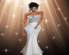 CF Wht and Silver Gown
