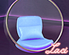 L | blue glass chair