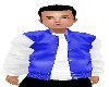 *F BLUE/W BOY JACKET W/T