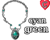 Necklace4 Gem GreenCyan