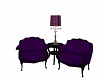 purple sofa set /table