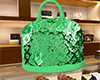 lv metallic bag green