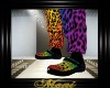 Rainbow Cheetah Crocs M