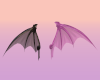 ~Bat wings pinkblack