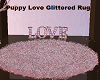 Puppy Love Glittered Rug