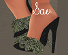 Frilly Heels-Green/Blk