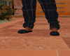 black plaid slippers M