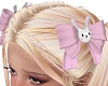 2 Pink Bunny Hair bows