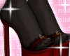 Heels with Socks Maroon