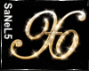 IO-Gold Sparkle Letter-X