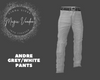 Andre Grey/White Pants
