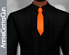Black Suit ~ Orange Tie
