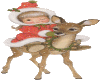 Christmas Deer and Child