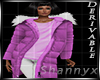 $ Long fur Coat Purple