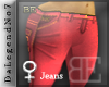 [B.E] Tight Jeans Red