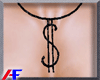 AF. Blk Dollar Necklace