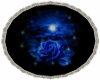 Blue Rose Round Rug