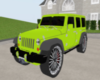 lime green jeep