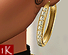 !1K Gold Diamond Hoops