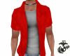 Open Scarlet Red Shirt