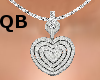 Q~Diamond Heart Necklace