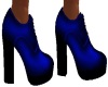 blue lace block heels